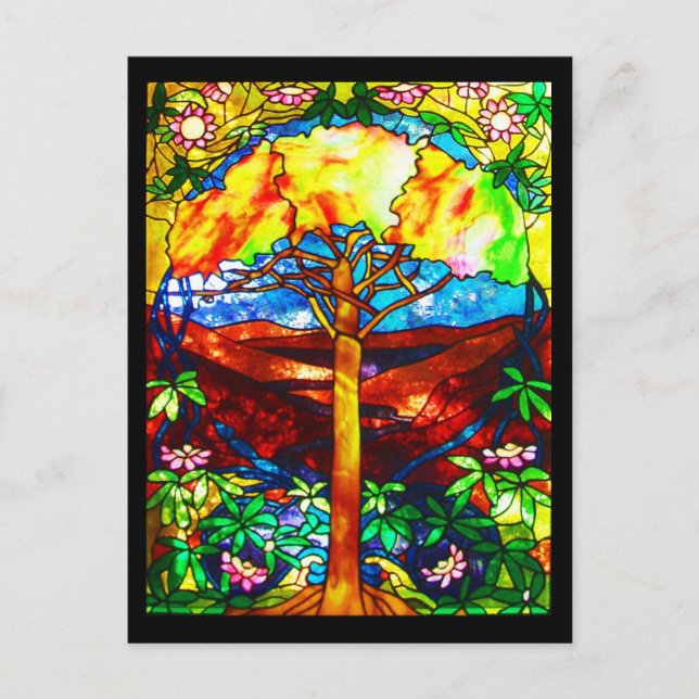 Glass-Tiffany 5 con manchas postales (Anverso)