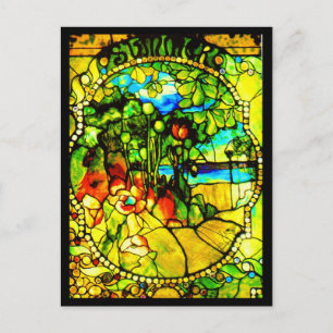 Glass-Tiffany de postales manchado 3