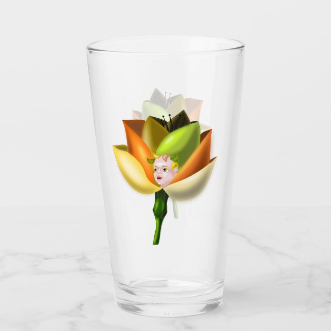 Glass with Flower Girl (Anverso)