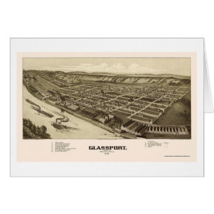 Glassport, mapa panorámico del PA - 1902