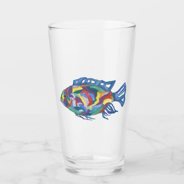Glassware Tumbler Watercolor Fish (Anverso)