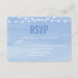Glaucous Blue Watercolor String Lights RSVP