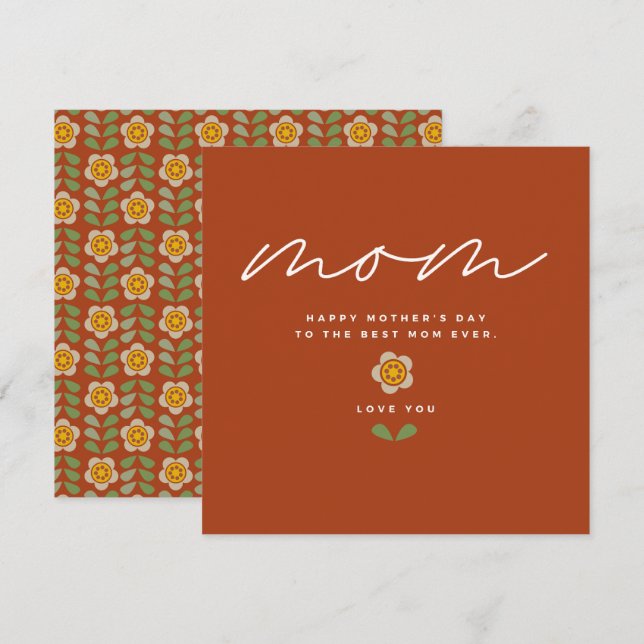 GLEAM GLADE - Tarjeta de invitación floral para el (Anverso / Reverso)