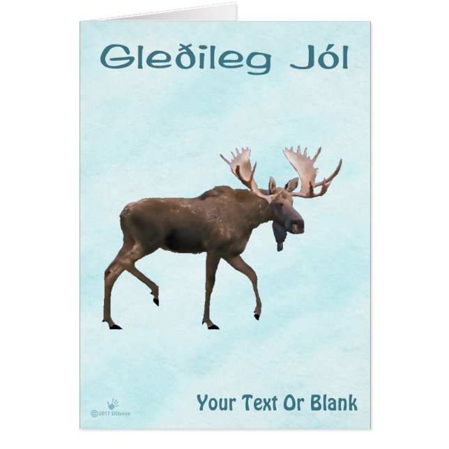 Gleðileg Jól - Alce De Toro En Nieve (Frente)