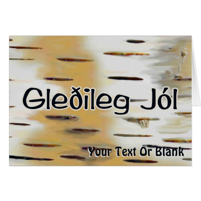 Gleðileg Jól - Birchbark (Anverso (Horizontal))