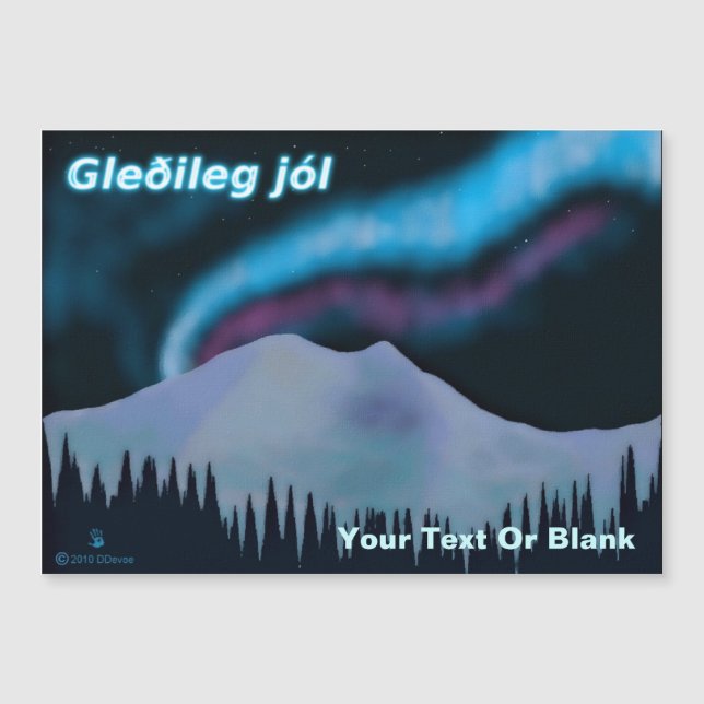Gleðileg Jól - Blue Aurora (Anverso)