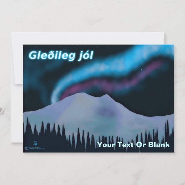 Gleðileg Jól - Blue Aurora (Anverso)