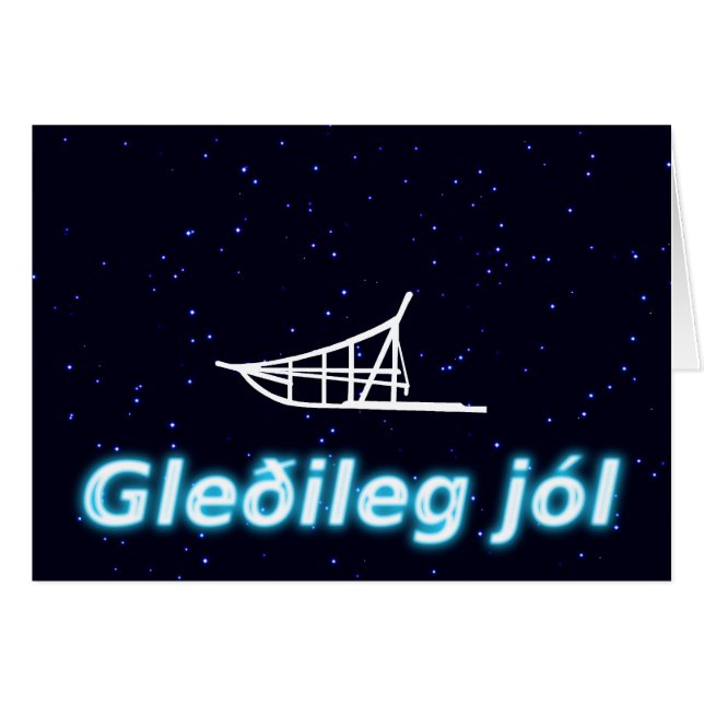 Gleðileg jól - Dogsled (Anverso (Horizontal))