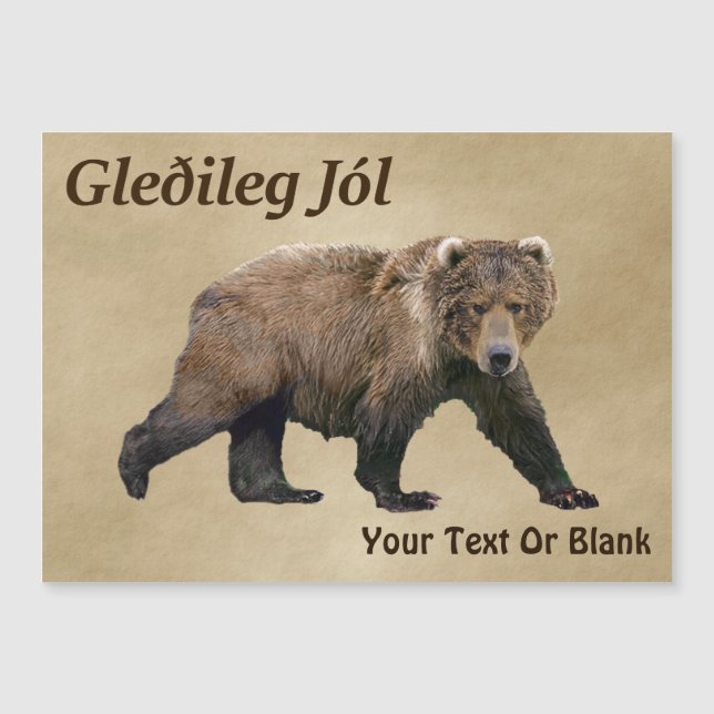 Gleðileg Jól - Kodiak Bear (Anverso)