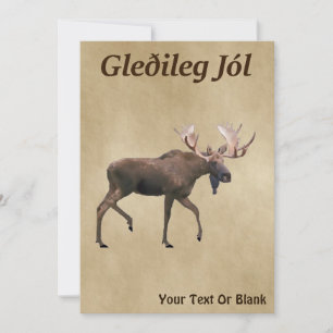 Gleðileg Jól - Moose De Toro Sobre Papel Antiguo