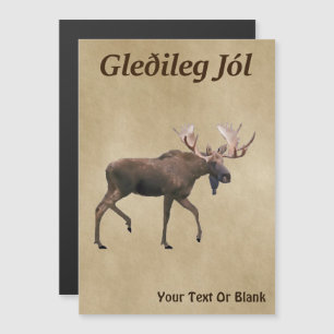 Gleðileg Jól - Moose De Toro Sobre Papel Antiguo
