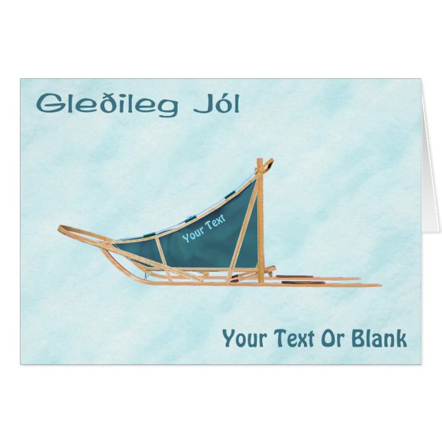 Gleðileg Jól - Perro En Nieve (Anverso (Horizontal))