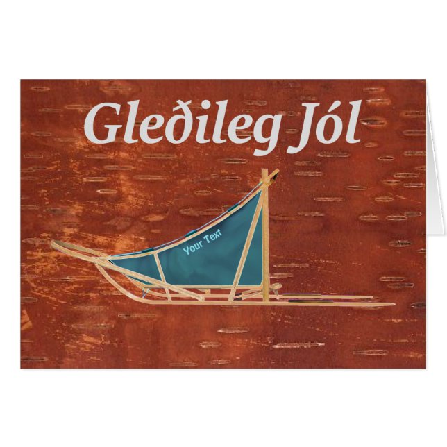 Gleðileg Jól - Perro Sled (Anverso (Horizontal))