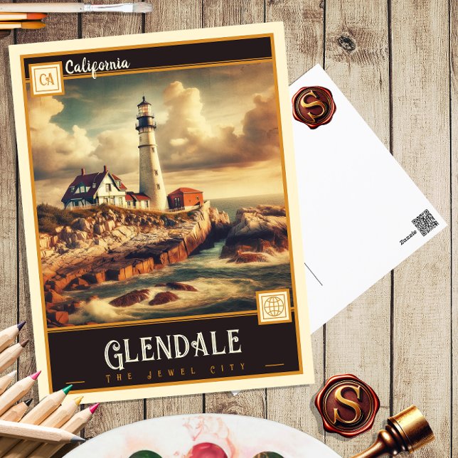 Glendale, California | Tarjeta Postal Antigua (Subido por el creador)