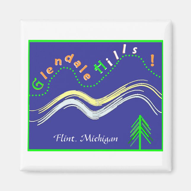 Glendale Hills Flint, imán Michigan (Frente)