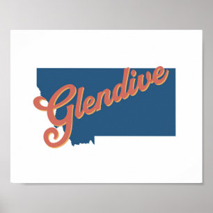 Glendive, impresión estatal de Montana
