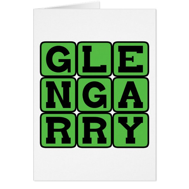 Glengarry, Sombrero en forma de barco (Frente)