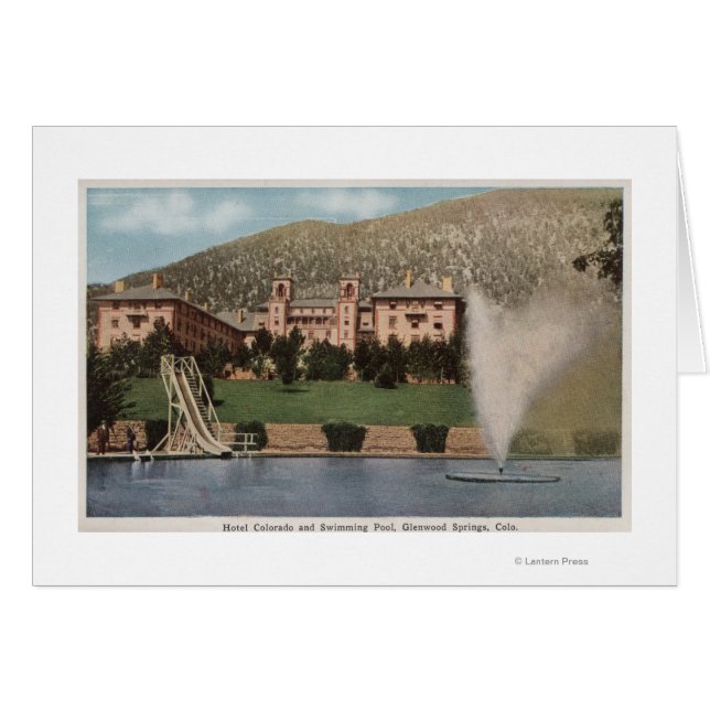 Glenwood Springs, CO - Vista del Hotel CO & Pool (Anverso (Horizontal))