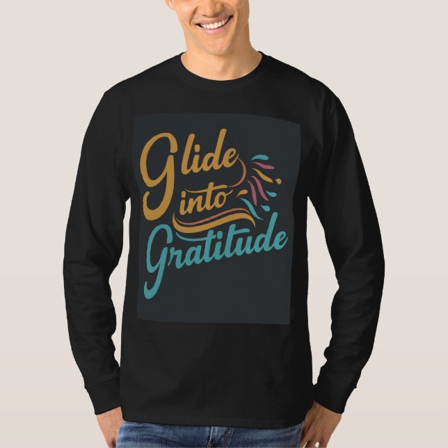 Glide into Gratitude: Diseño de camisetas para niñ (Anverso)