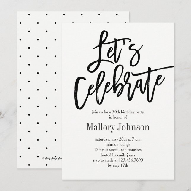 Glimmer apabullado celebremos la invitación a la f (Anverso / Reverso)