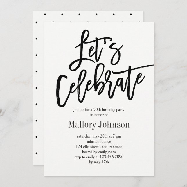 Glimmer apabullado celebremos la invitación a la f (Anverso / Reverso)