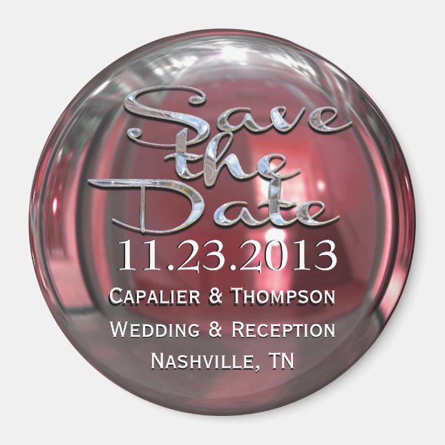 Glimmer Petal Guardar el imán de fecha (Frente)