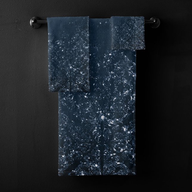 Glimmery Navy Grunge | Damasco azul oscuro de zafi (Subido por el creador)