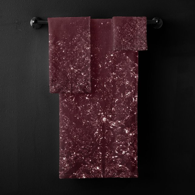 Glimmery Wine Grunge | Sangria Bordeaux Damask (Subido por el creador)