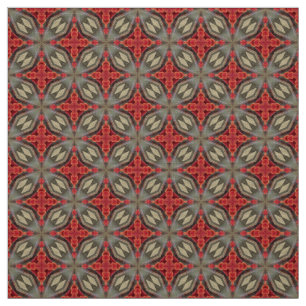 Glitch2 Deep Crimson Tela de patrón rojo