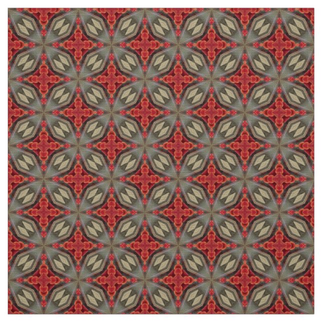 Glitch2 Deep Crimson Tela de patrón rojo (Retal)