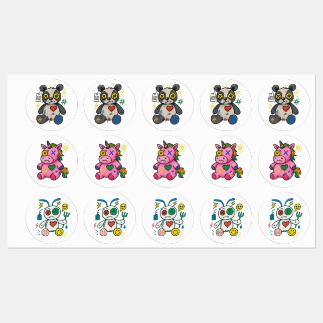 Glitch Gang — Paquete de Pegatinas de Cute Chaos (Hoja)