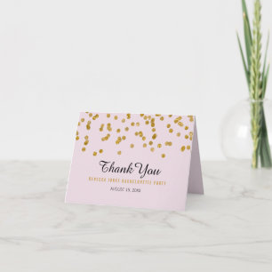 Glitter de oro rosa confeti Agradecimiento de Desp