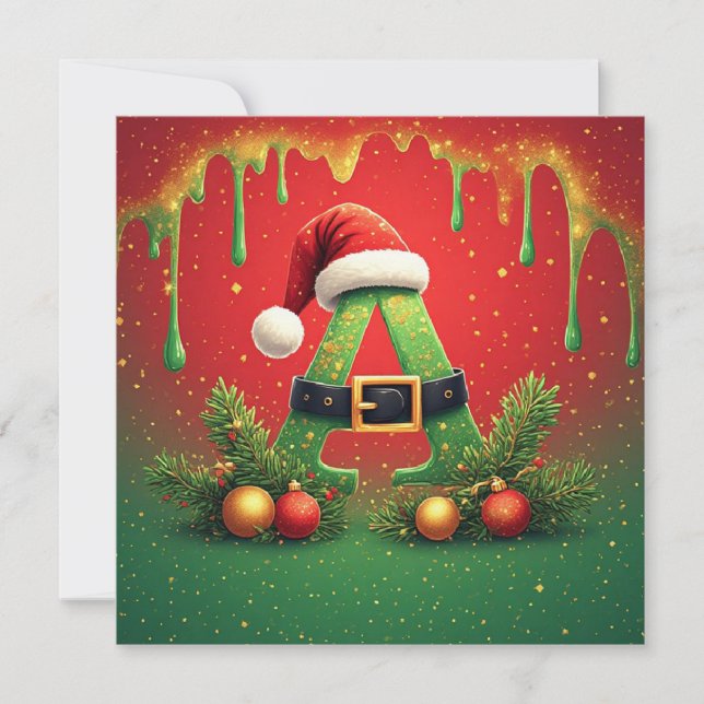 Glitter Dorado A Para Navidad Familiar (Anverso)