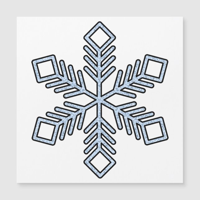 Glitter Snowflake - Baby Blue Branches (Anverso)