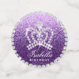 Glittering Crown Lavender Table Confetti