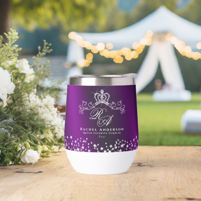 Glittering Crown Monograma Magenta (Boda)
