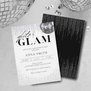 Glitz & Glam Disco Bachelorette Party Invitación