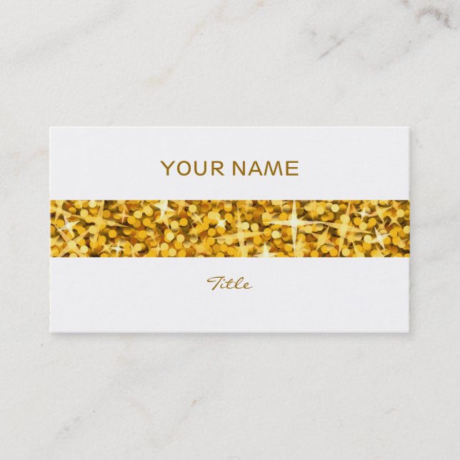 Glitz "Gold" strister tarjeta de negocios espalda  (Anverso)