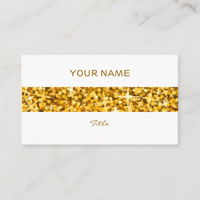 Glitz "Gold" strister tarjeta de negocios espalda  (Anverso)
