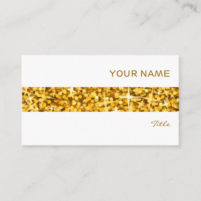 Glitz "Gold" strister tarjeta de presentación blan (Anverso)