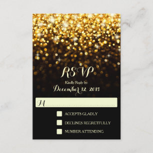 Glitz negro RSVP que se casa atractivo de