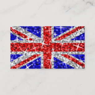 Glitz RU planilla de tarjetas de visita blanca