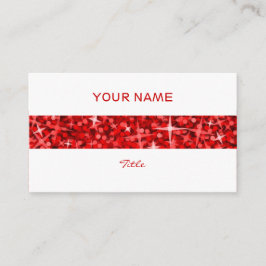 Glitz Tarjeta de negocios de rayas rojas espalda b