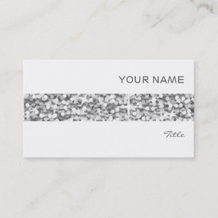 Glitz tarjeta de visita "Silver" de banda blanca