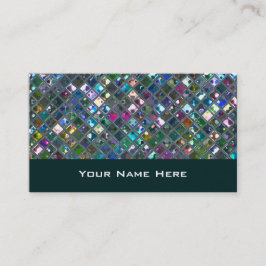 Glitz Tiles Multicololor 2 tarjeta de visita verde