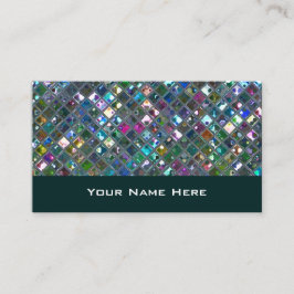 Glitz Tiles Multicololor 2 tarjeta de visita verde