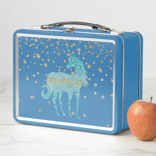 Glitzy Aqua Sparkle Unicorn (In situ)