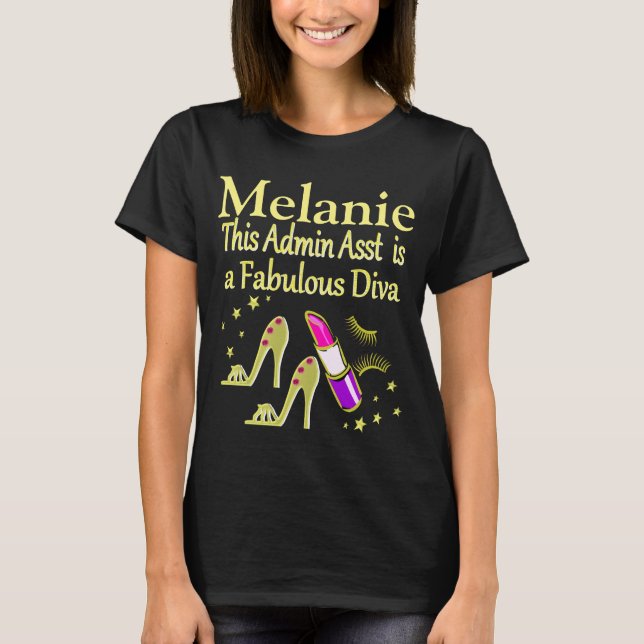 GLITZY GOLD ADMIN ASST PERSONALIZADO EN CAMISETA (Anverso)