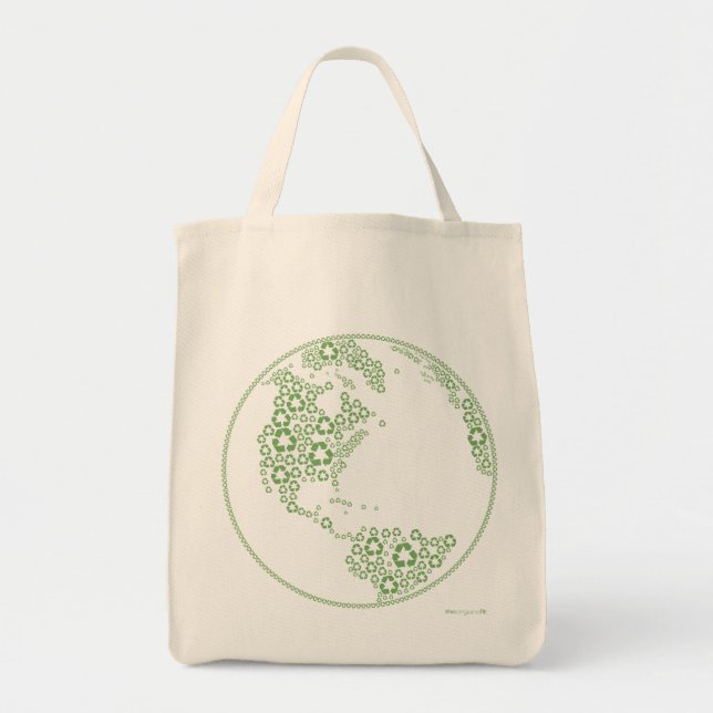 Global recicle la bolsa de asas orgánica (Frente)