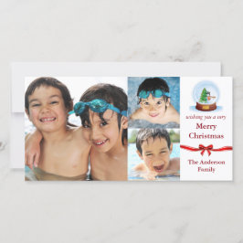 Globe 3 Fotos Navidades - Tarjeta de foto